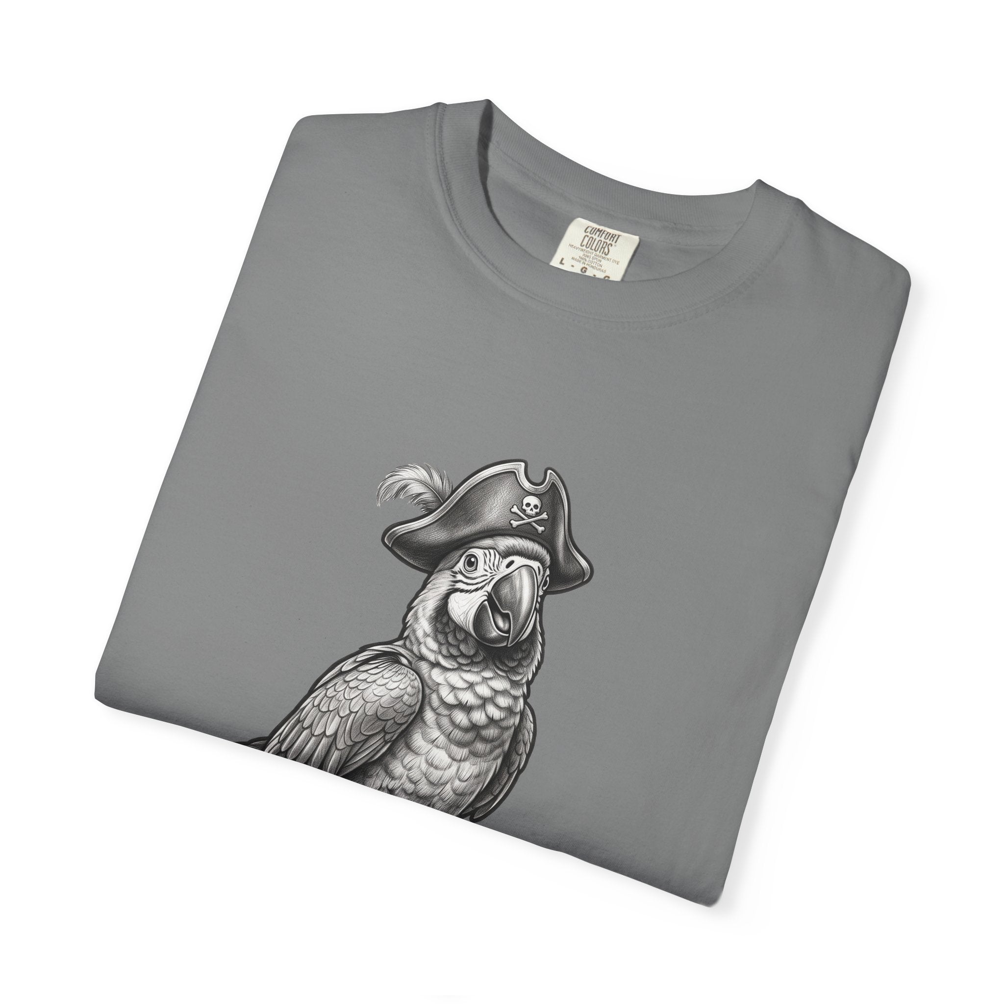 Pirate Parrot T‑Shirt — Vintage Illustration Tee for Bird Lovers & Nautical Fans