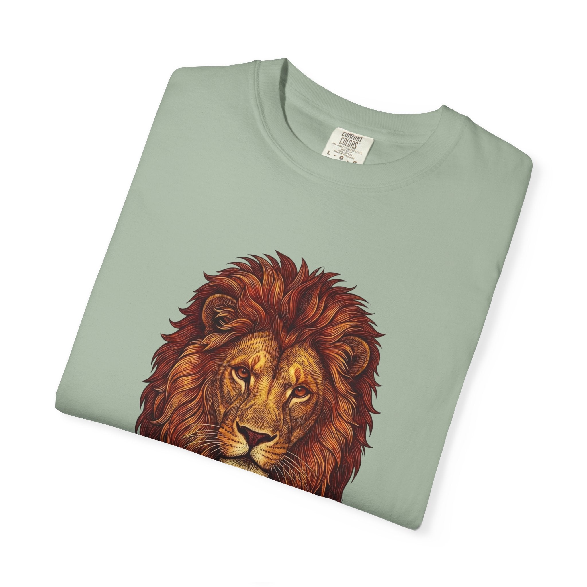 Lion Illustration T-Shirt — Majestic Walking Lion Graphic Tee
