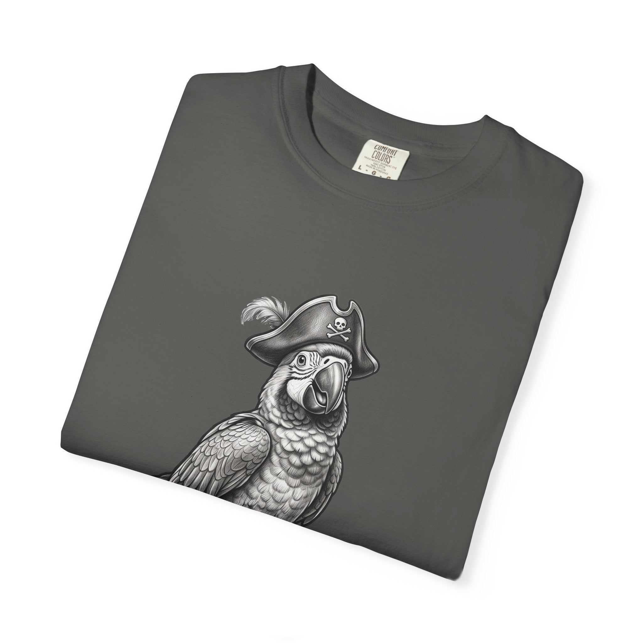 Pirate Parrot T‑Shirt — Vintage Illustration Tee for Bird Lovers & Nautical Fans