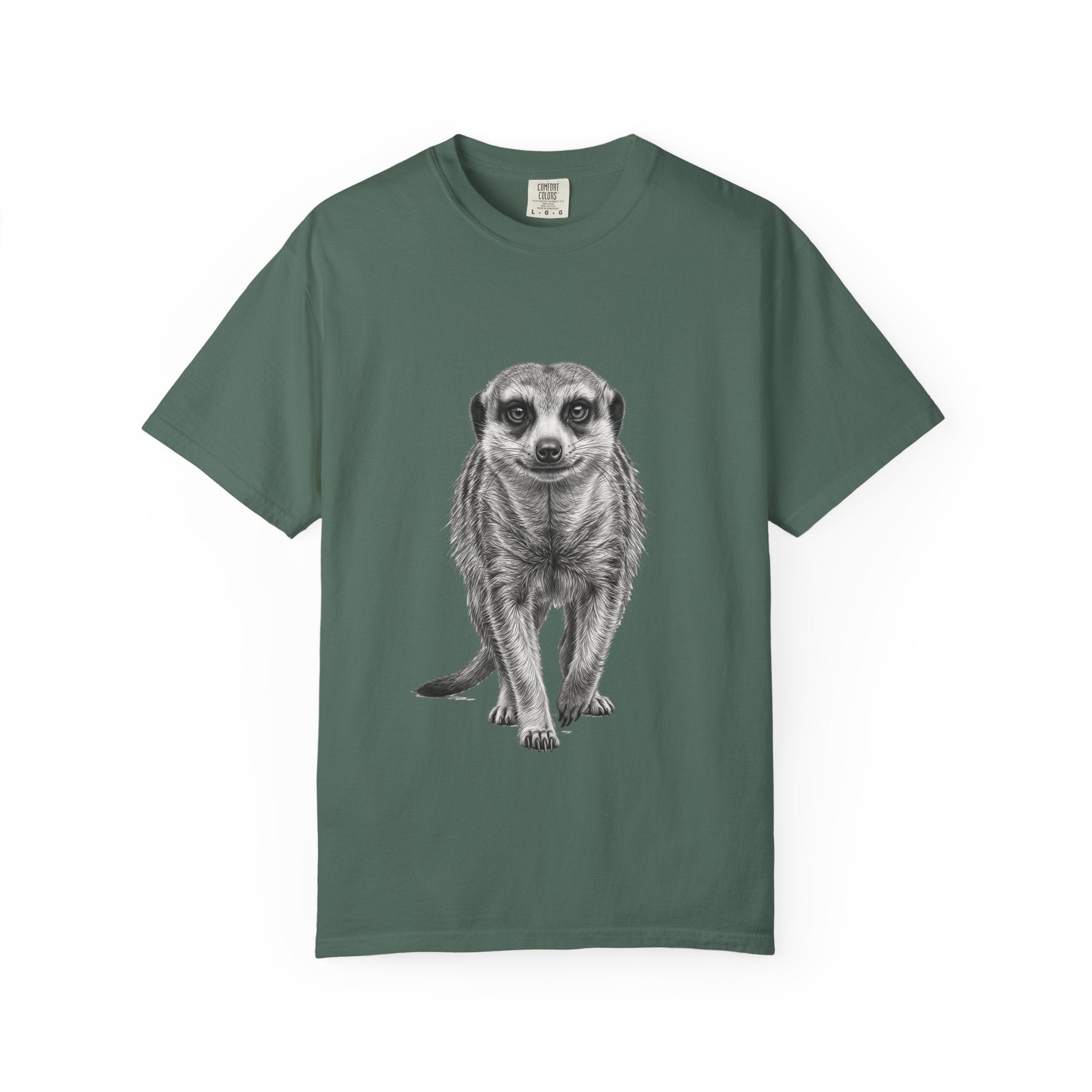 Meerkat Sketch T‑Shirt — Realistic Wildlife Illustration Tee
