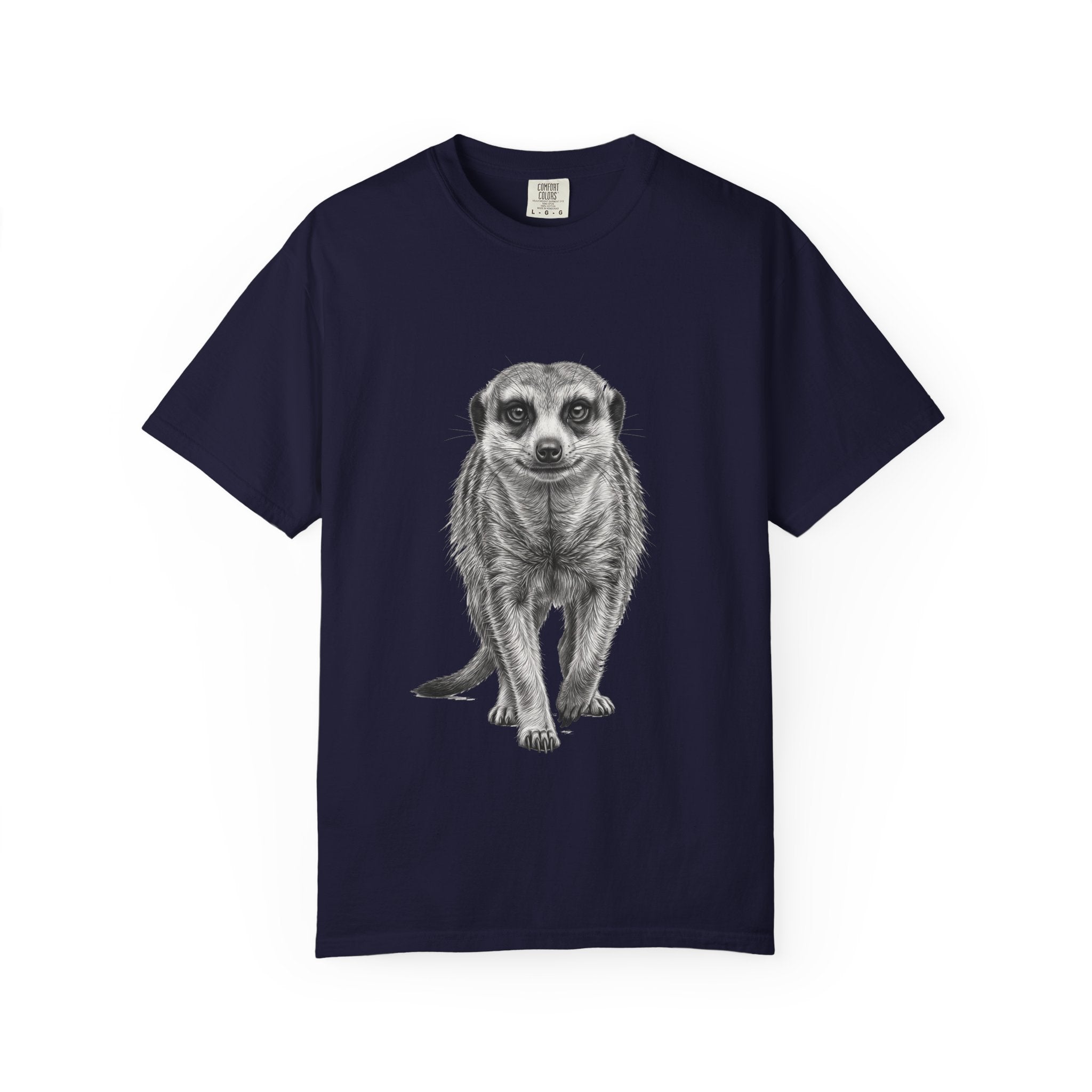 Meerkat Sketch T‑Shirt — Realistic Wildlife Illustration Tee