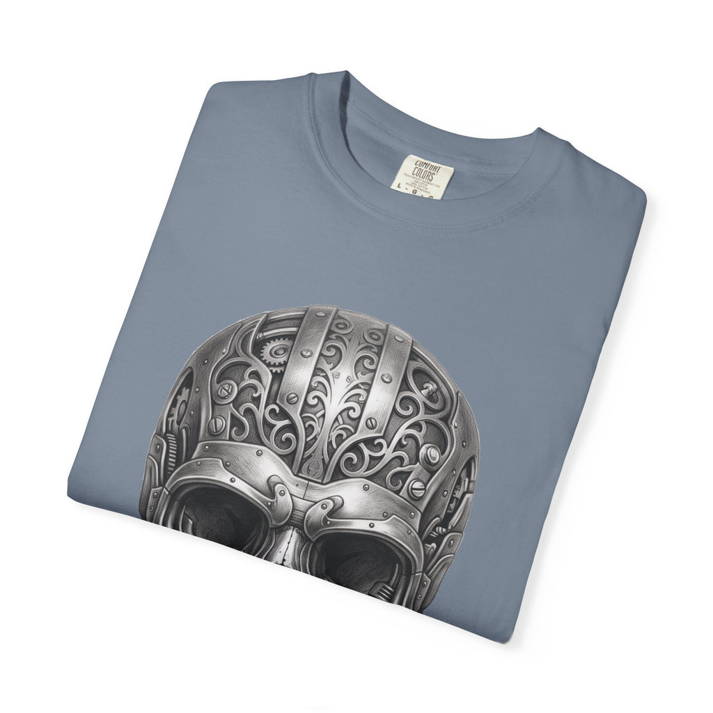 Ornate Silver Skull T-Shirt — Gothic Day of the Dead Style Shirt