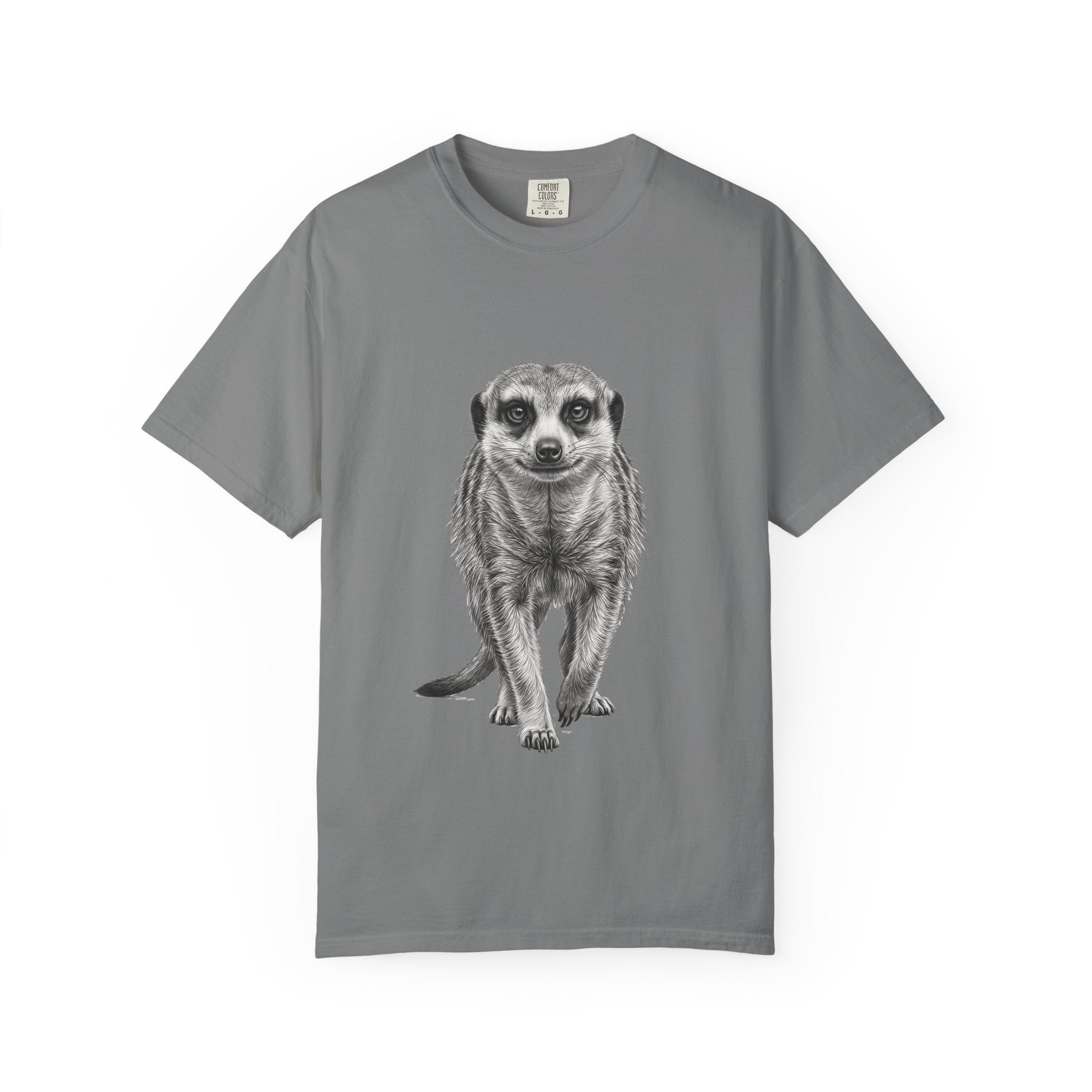 Meerkat Sketch T‑Shirt — Realistic Wildlife Illustration Tee