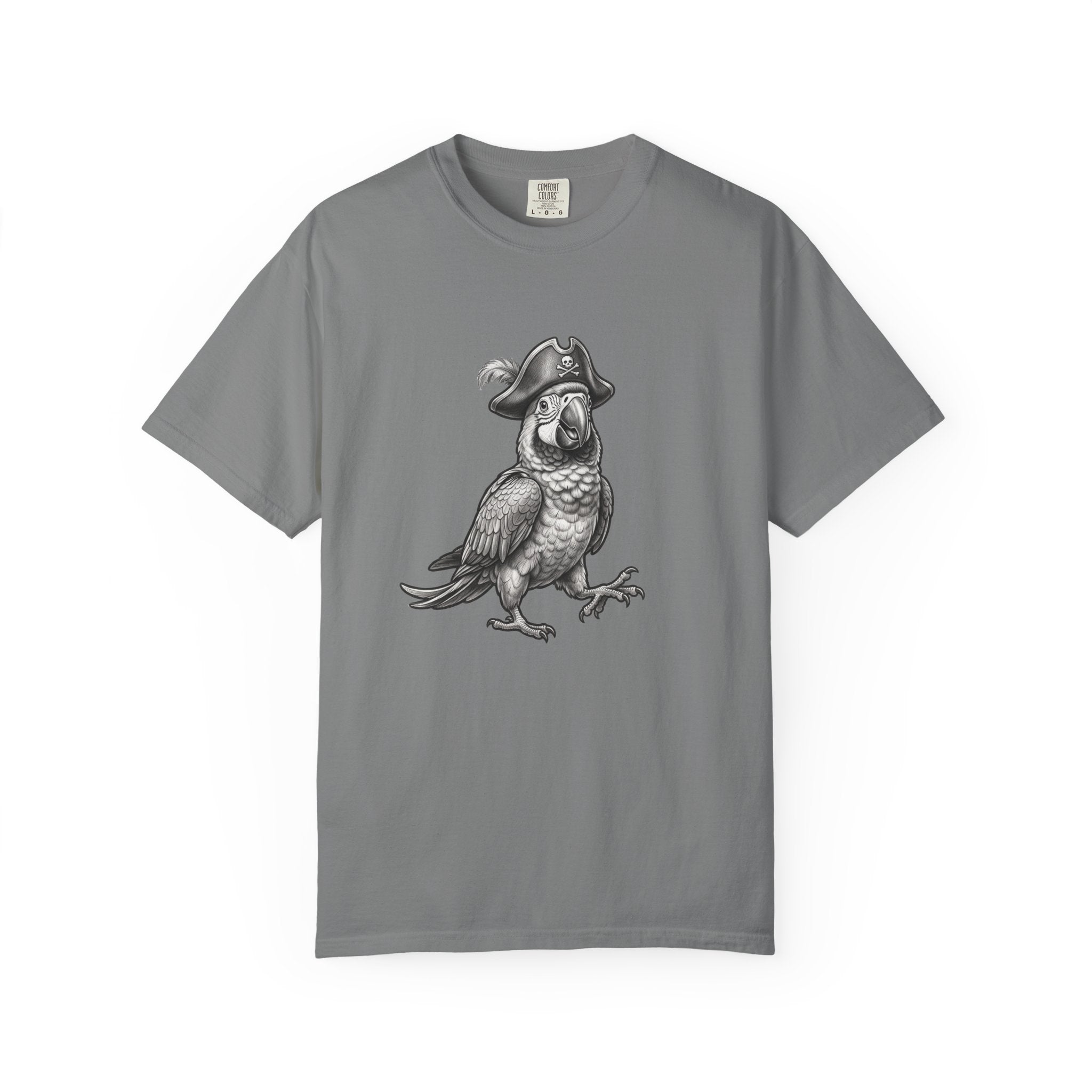 Pirate Parrot T‑Shirt — Vintage Illustration Tee for Bird Lovers & Nautical Fans