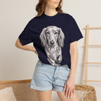 Dachshund Portrait T-Shirt — Realistic Walking Sausage Dog Tee for Dog Lovers