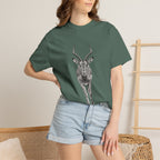 Antelope Sketch T‑Shirt — Minimal Wildlife Graphic Tee