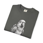 African Grey Parrot T-Shirt — Realistic Bird Illustration Shirt