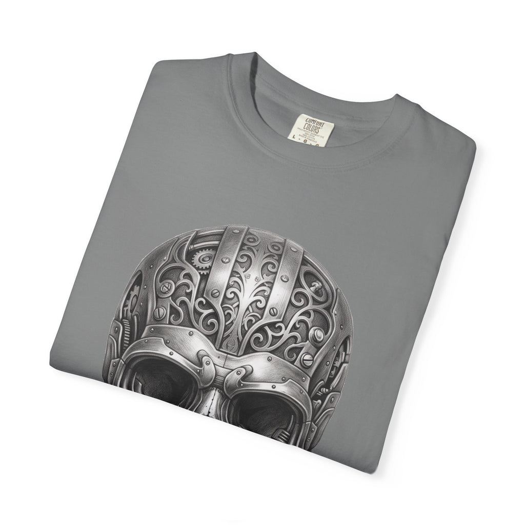 Ornate Silver Skull T-Shirt — Gothic Day of the Dead Style Shirt