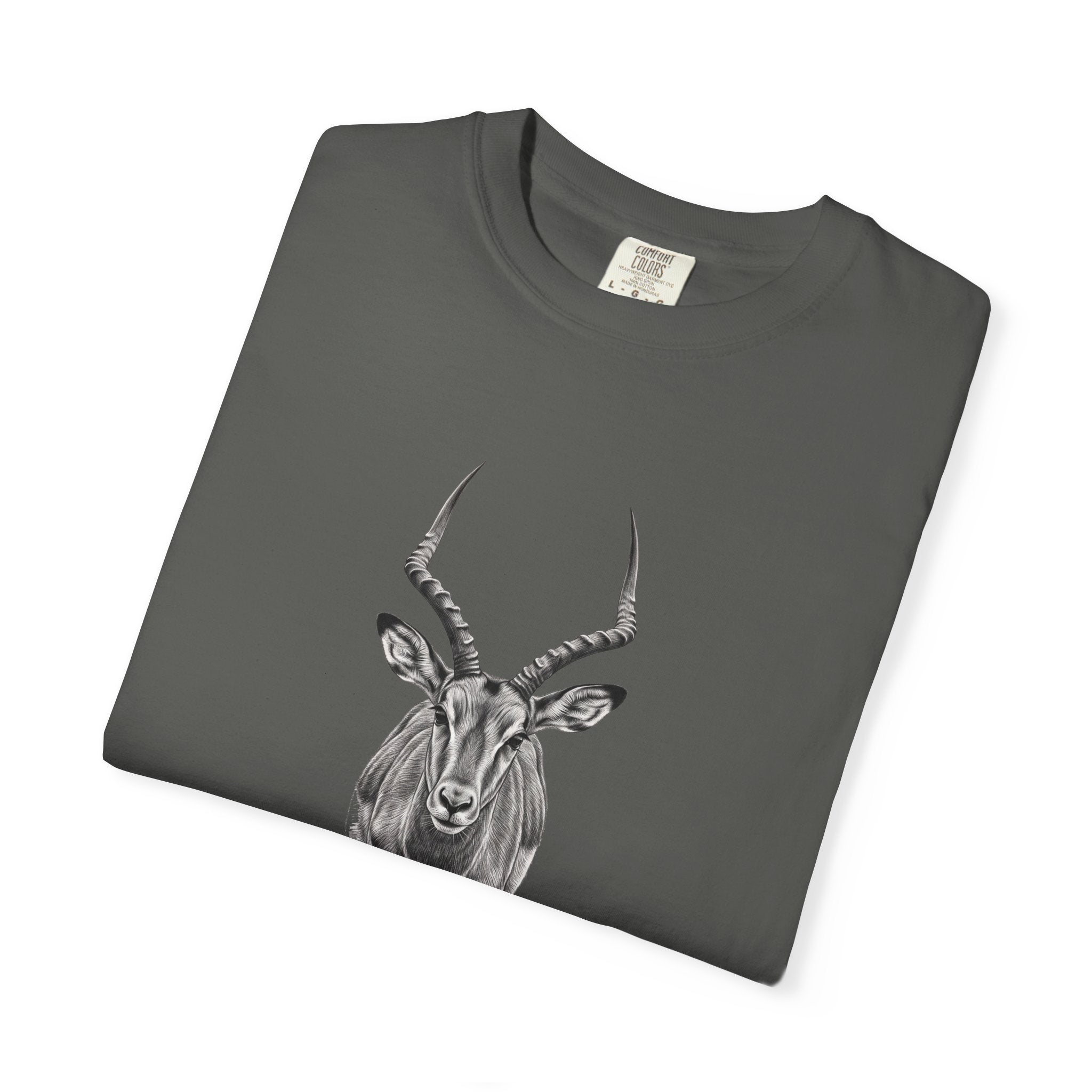 Antelope Sketch T‑Shirt — Minimal Wildlife Graphic Tee