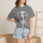 Dachshund Portrait T-Shirt — Realistic Walking Sausage Dog Tee for Dog Lovers