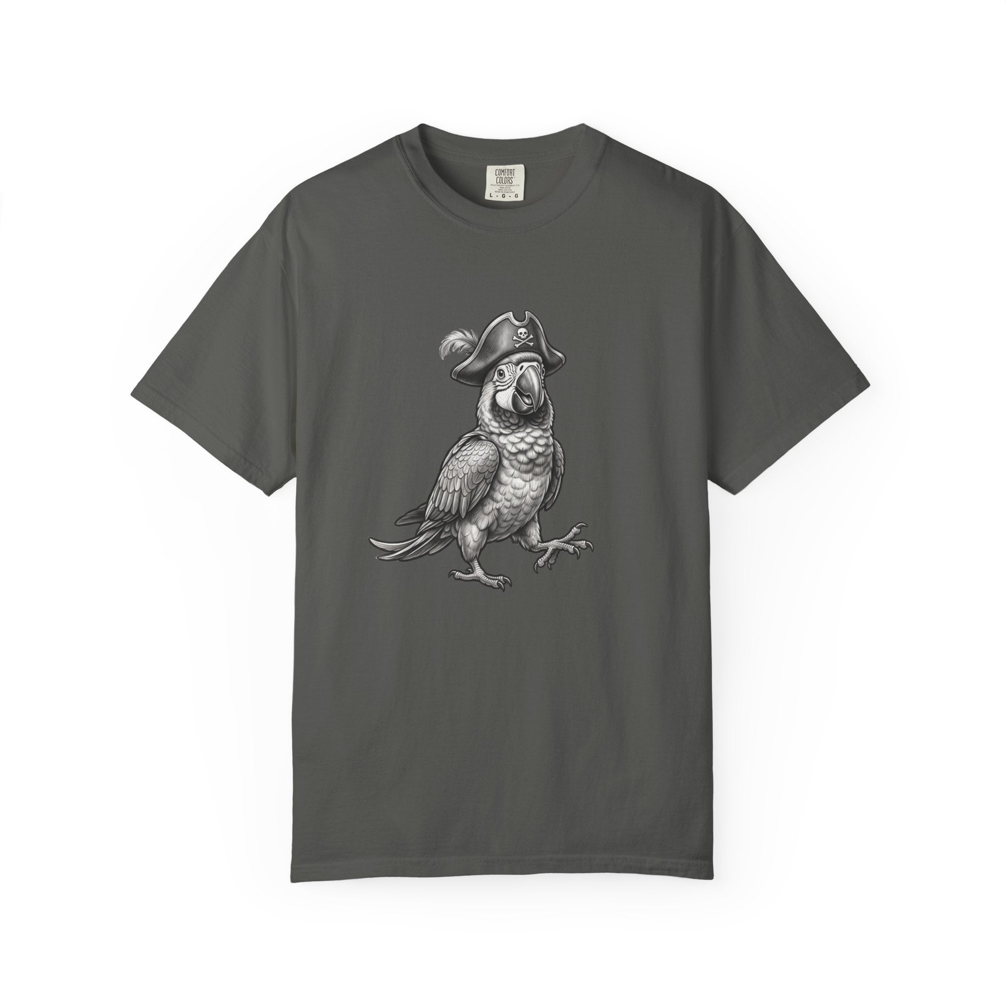 Pirate Parrot T‑Shirt — Vintage Illustration Tee for Bird Lovers & Nautical Fans