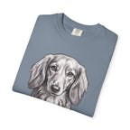 Dachshund Portrait T-Shirt — Realistic Walking Sausage Dog Tee for Dog Lovers