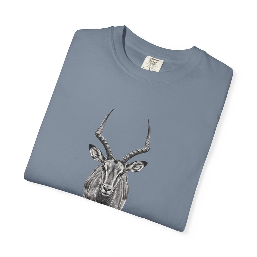 Antelope Sketch T‑Shirt — Minimal Wildlife Graphic Tee