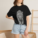 Leopard Walk T‑Shirt — Realistic Graphic Big Cat Tee