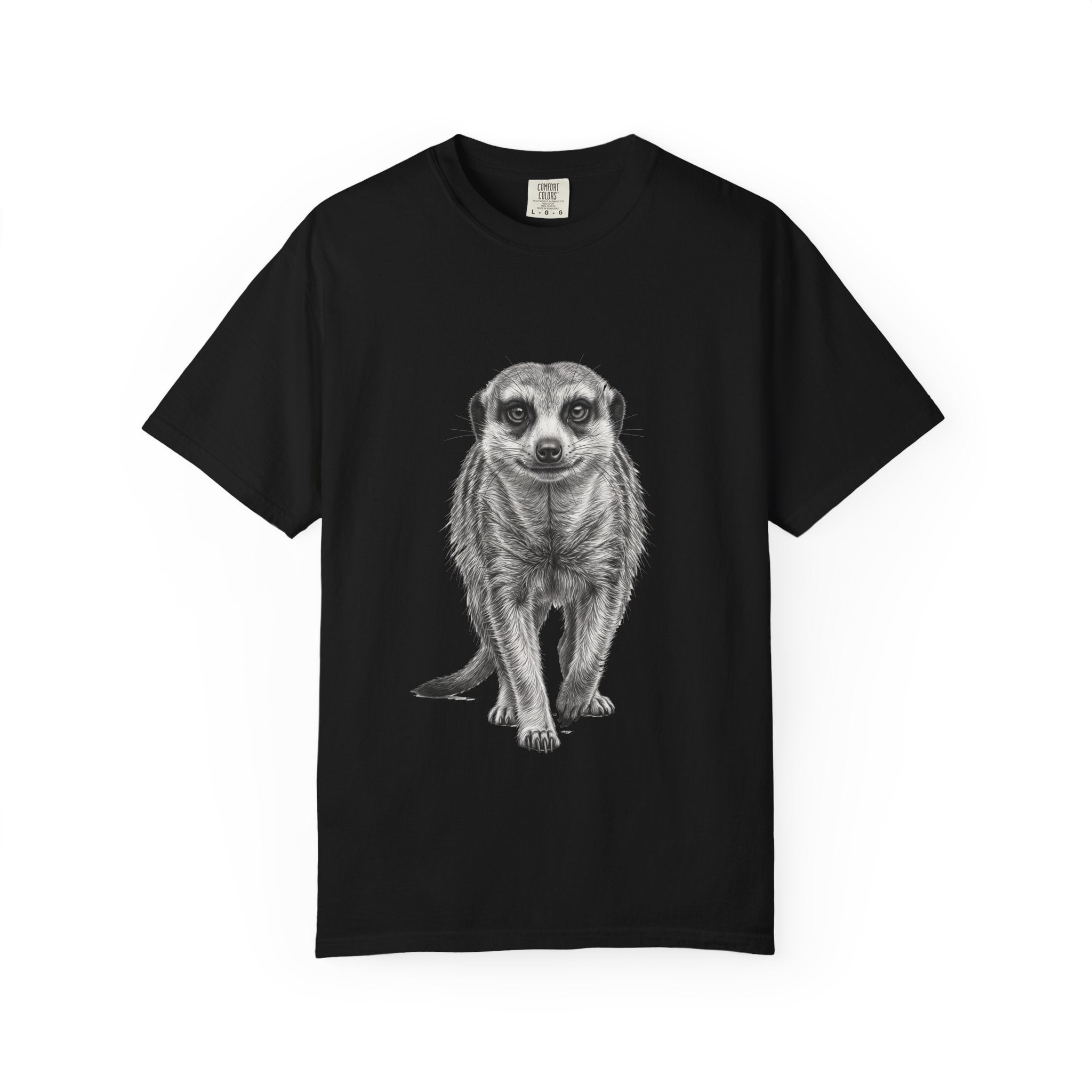 Meerkat Sketch T‑Shirt — Realistic Wildlife Illustration Tee