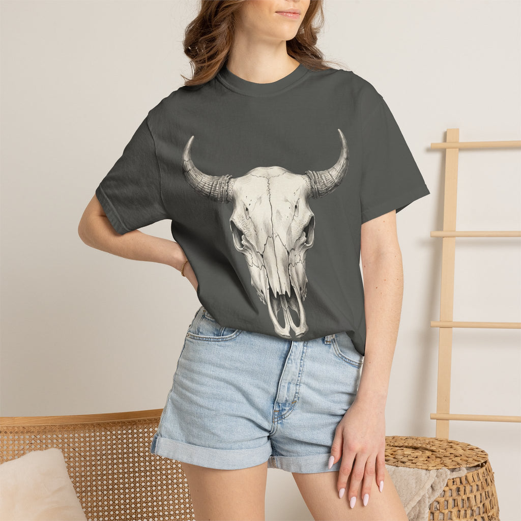 Cow Skull Graphic T-Shirt — Vintage Western Desert Vibe