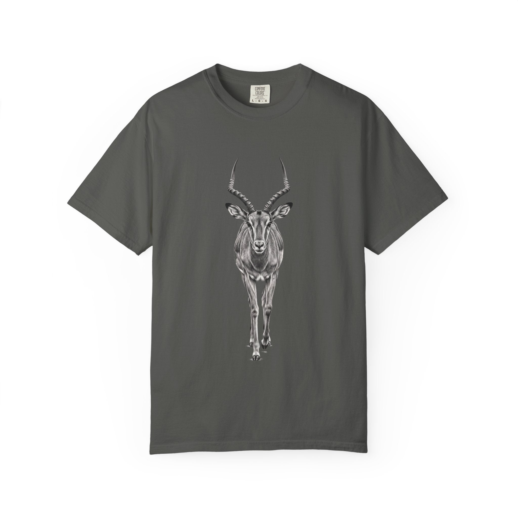 Antelope Sketch T‑Shirt — Minimal Wildlife Graphic Tee