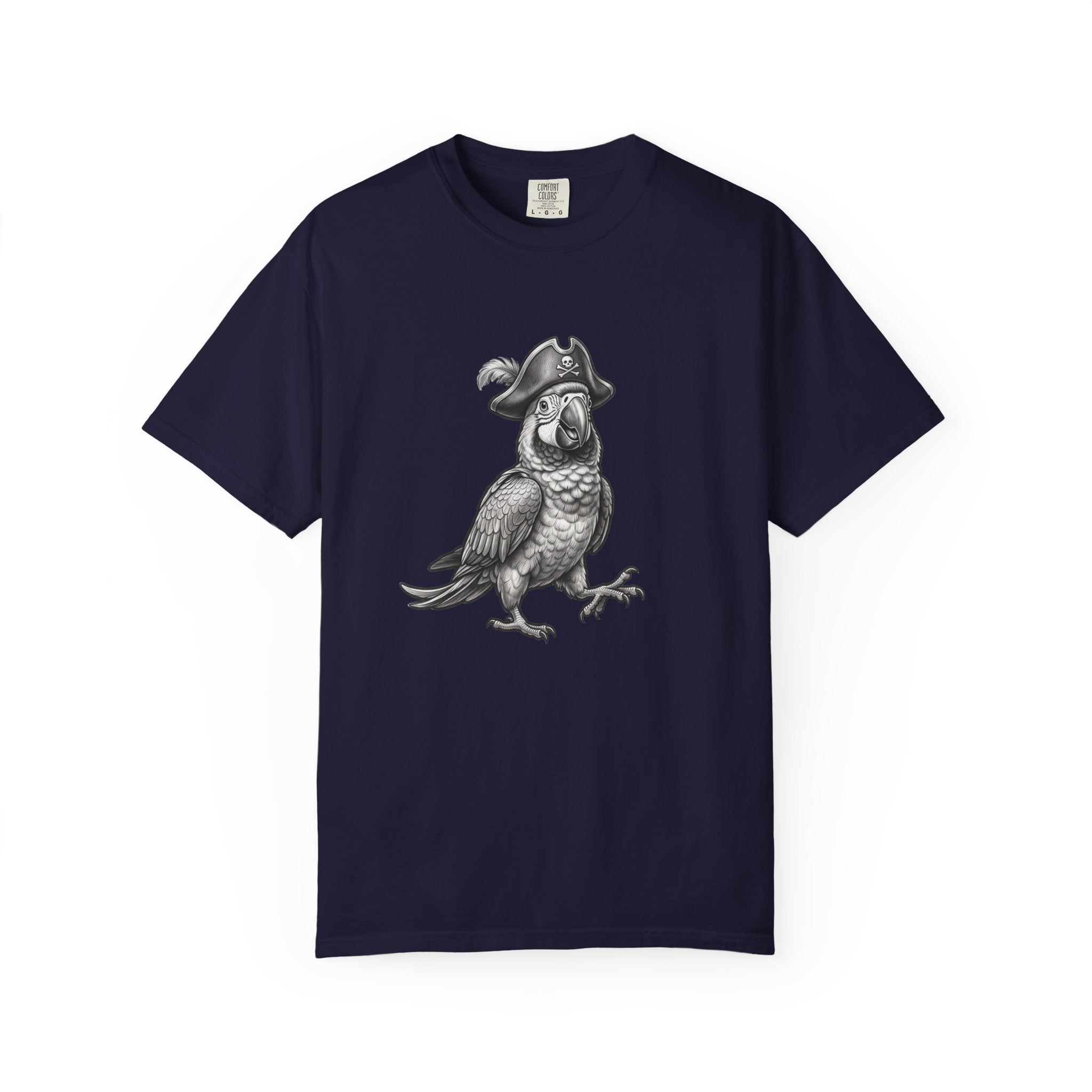 Pirate Parrot T‑Shirt — Vintage Illustration Tee for Bird Lovers & Nautical Fans