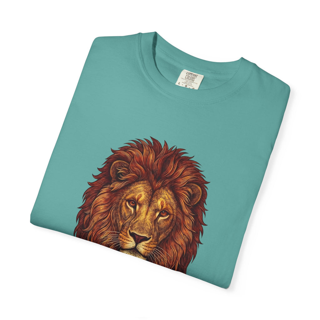 Lion Illustration T-Shirt — Majestic Walking Lion Graphic Tee