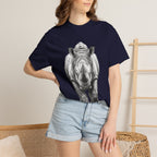 Rhino Graphic T-Shirt — Realistic Front-Facing Rhino Wildlife Tee