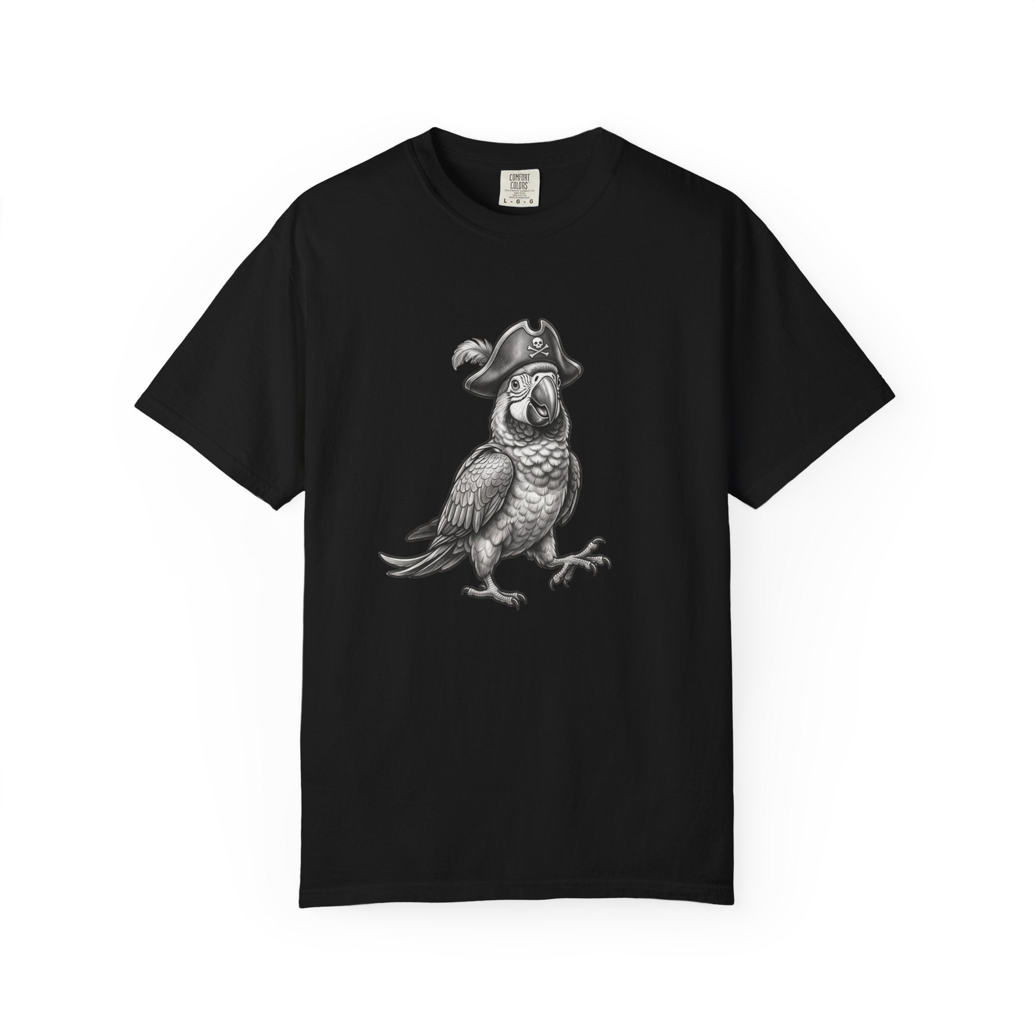 Pirate Parrot T‑Shirt — Vintage Illustration Tee for Bird Lovers & Nautical Fans
