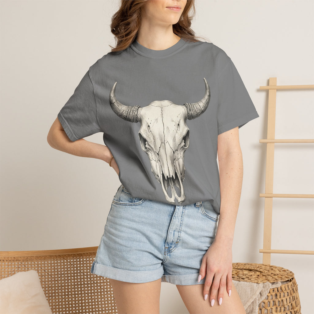 Cow Skull Graphic T-Shirt — Vintage Western Desert Vibe