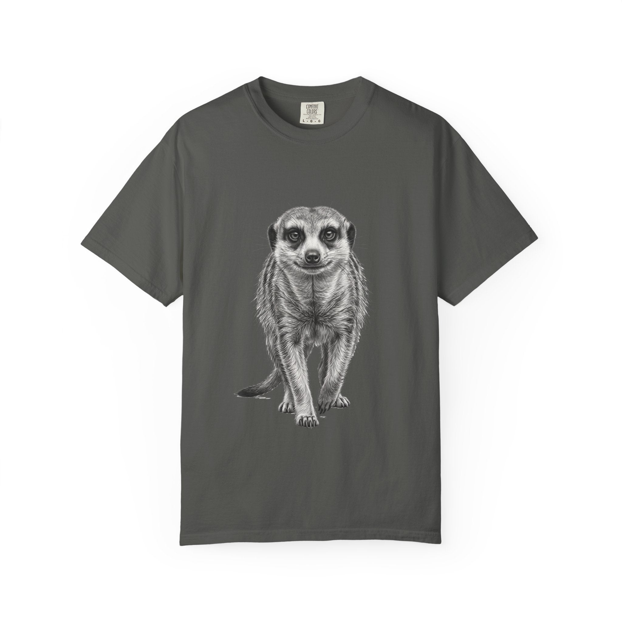 Meerkat Sketch T‑Shirt — Realistic Wildlife Illustration Tee