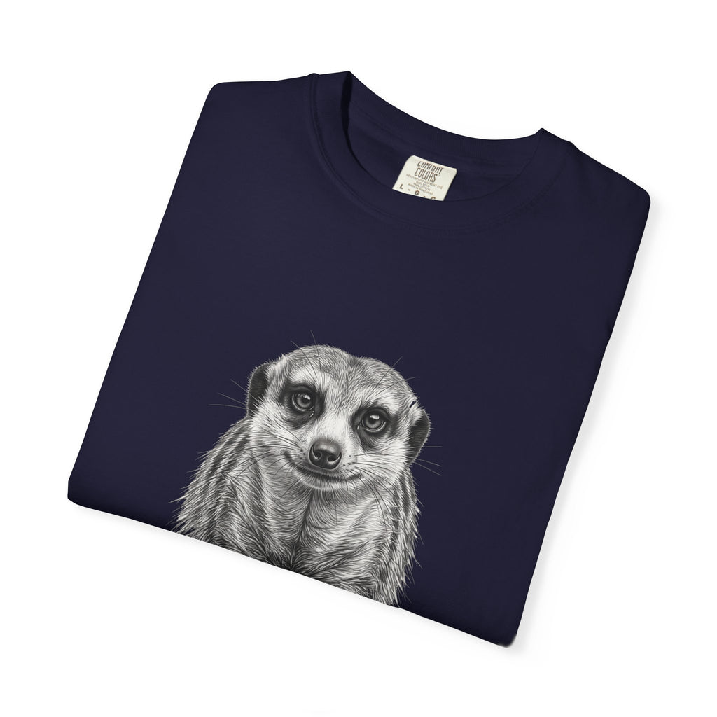 Meerkat Sketch T‑Shirt — Realistic Wildlife Illustration Tee