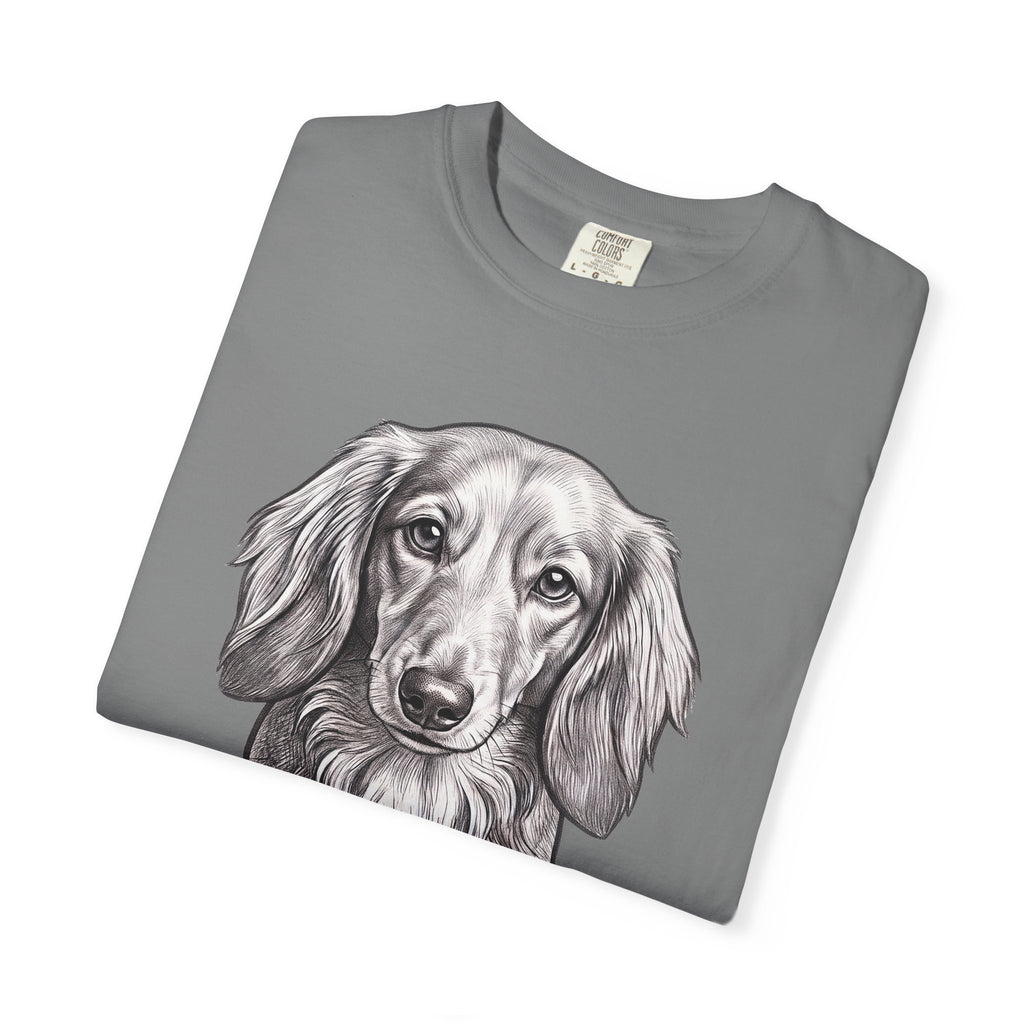Dachshund Portrait T-Shirt — Realistic Walking Sausage Dog Tee for Dog Lovers