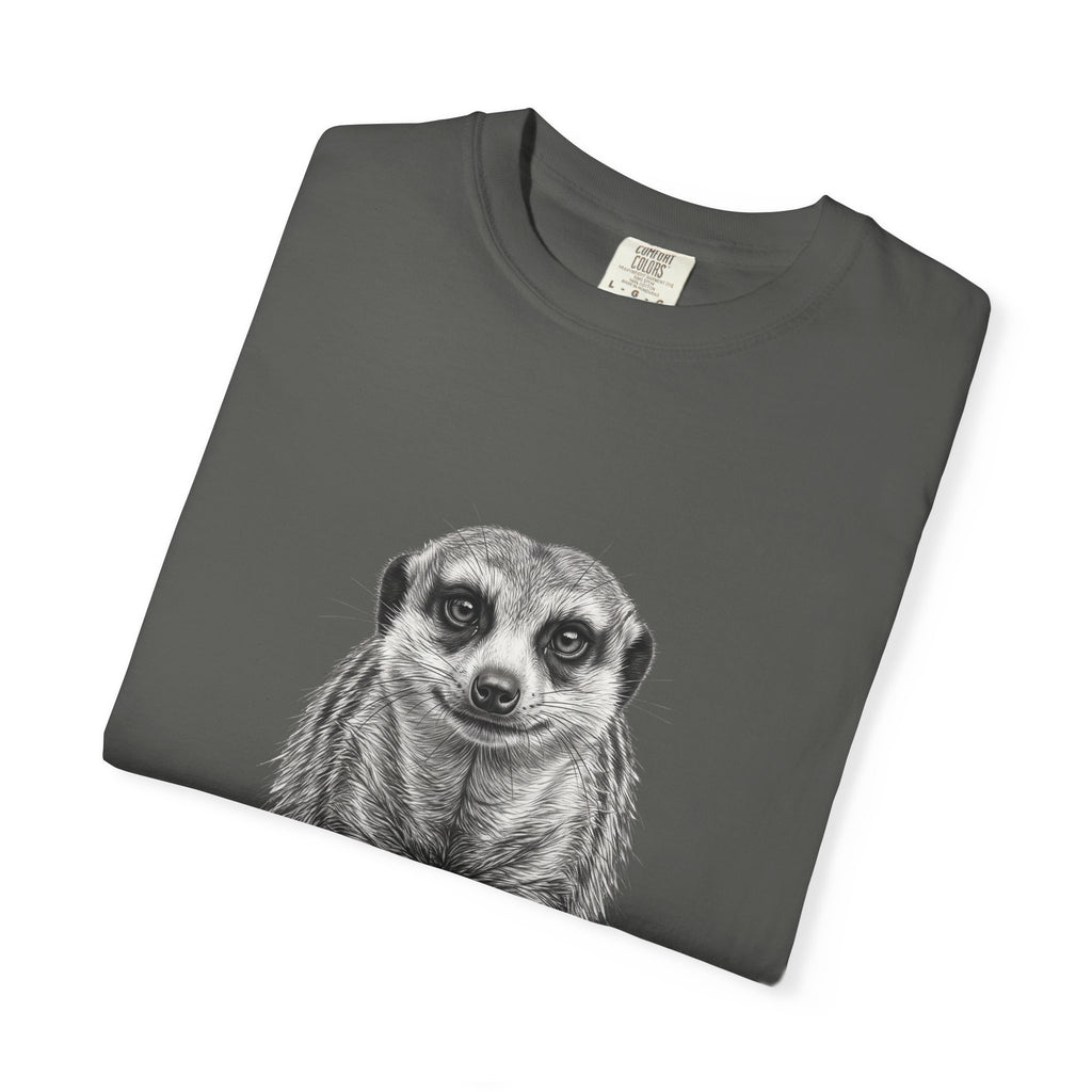 Meerkat Sketch T‑Shirt — Realistic Wildlife Illustration Tee