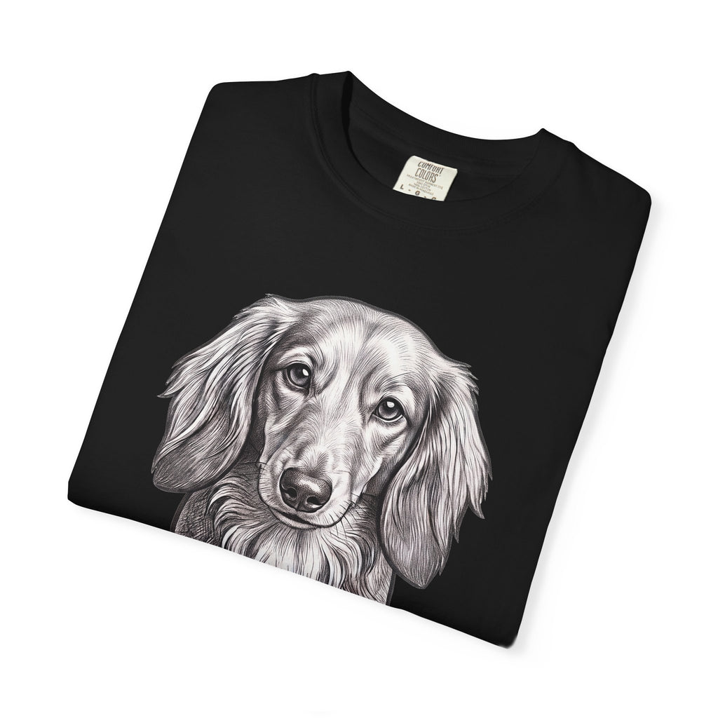 Dachshund Portrait T-Shirt — Realistic Walking Sausage Dog Tee for Dog Lovers