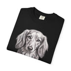 Dachshund Portrait T-Shirt — Realistic Walking Sausage Dog Tee for Dog Lovers