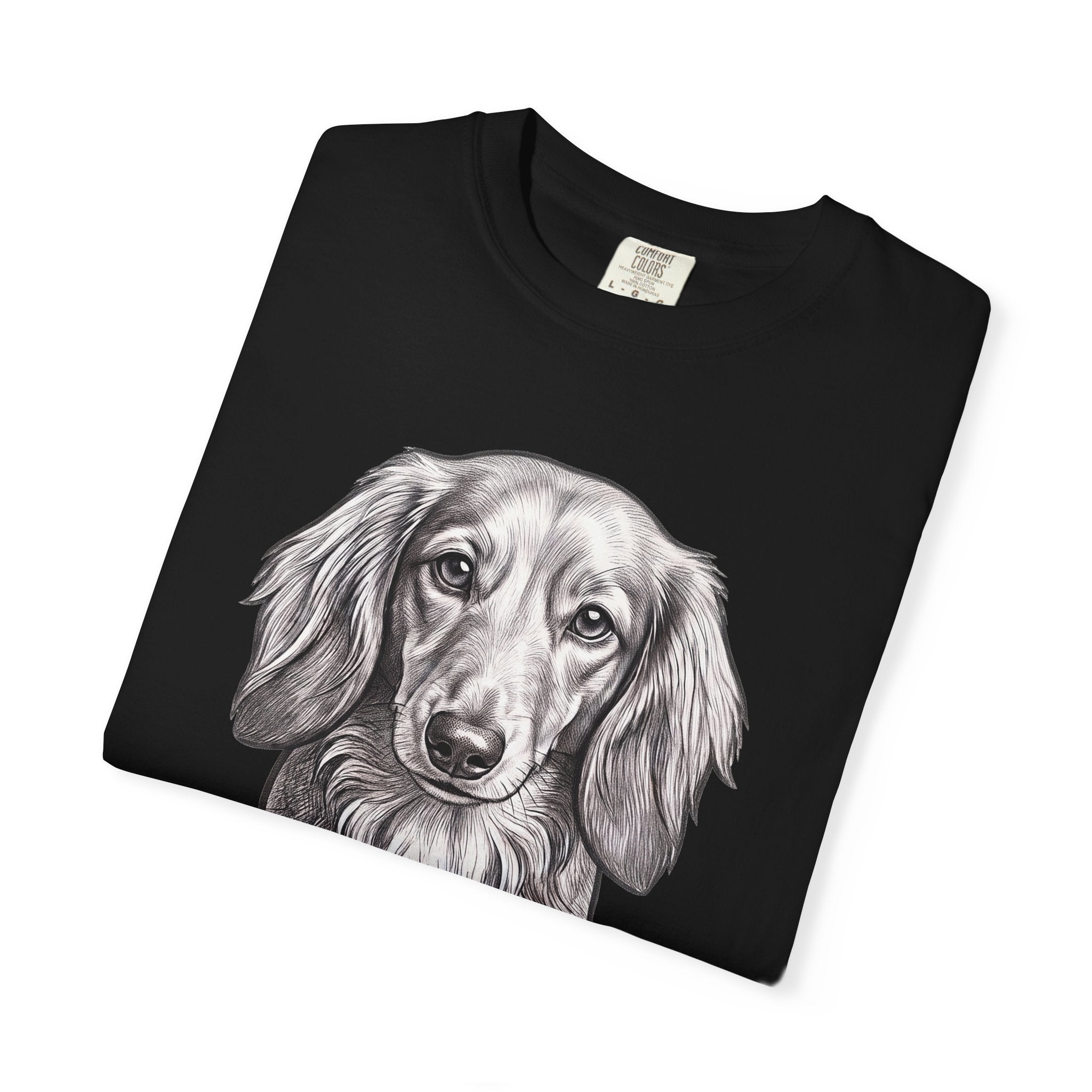 Dachshund Portrait T-Shirt — Realistic Walking Sausage Dog Tee for Dog Lovers
