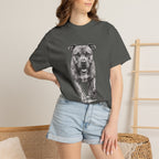 Pit Bull Portrait T‑Shirt — Realistic Running Dog Graphic Tee