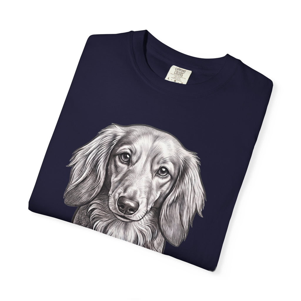 Dachshund Portrait T-Shirt — Realistic Walking Sausage Dog Tee for Dog Lovers