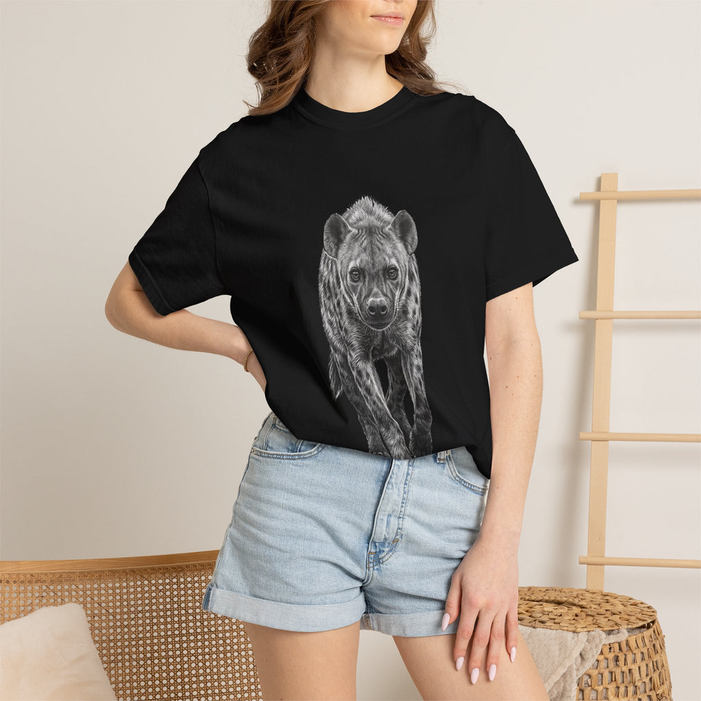 Hyena Graphic T-Shirt — Realistic Walking Hyena Print