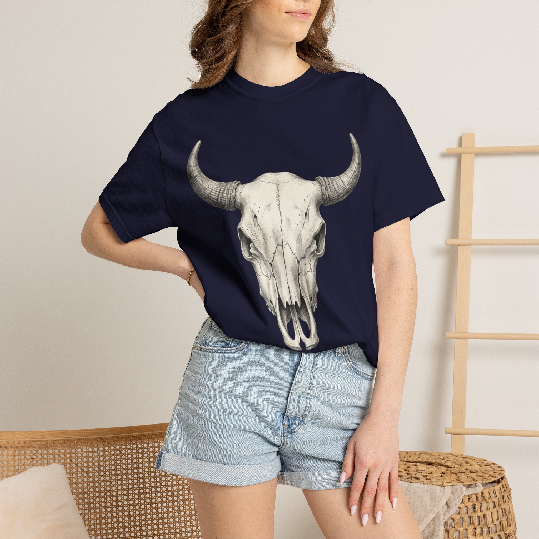 Cow Skull Graphic T-Shirt — Vintage Western Desert Vibe