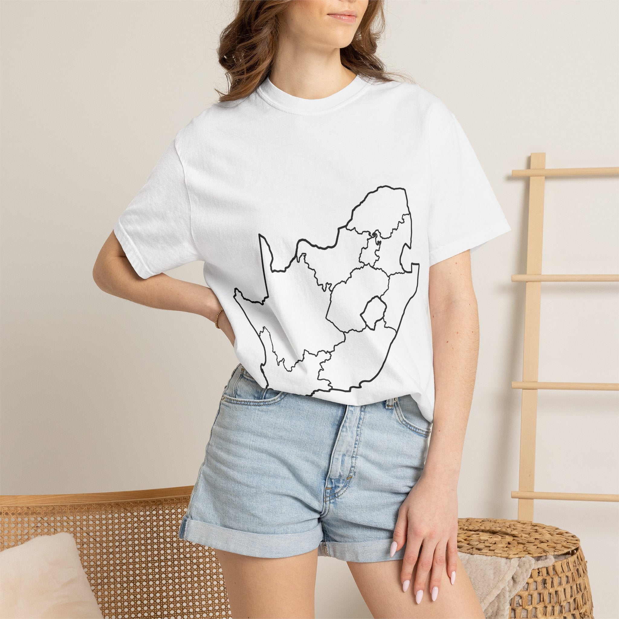 South Africa Outline Map T-Shirt – Minimalist Geography Tee
