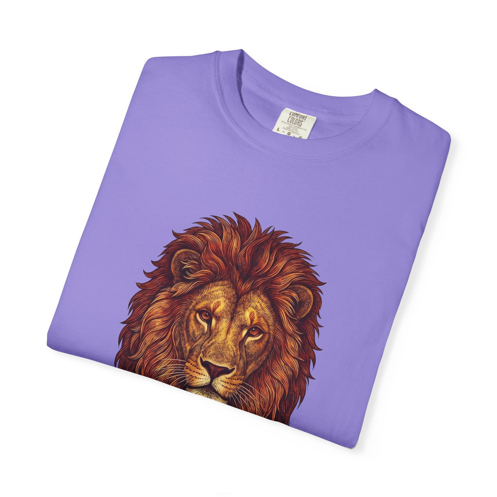 Lion Illustration T-Shirt — Majestic Walking Lion Graphic Tee