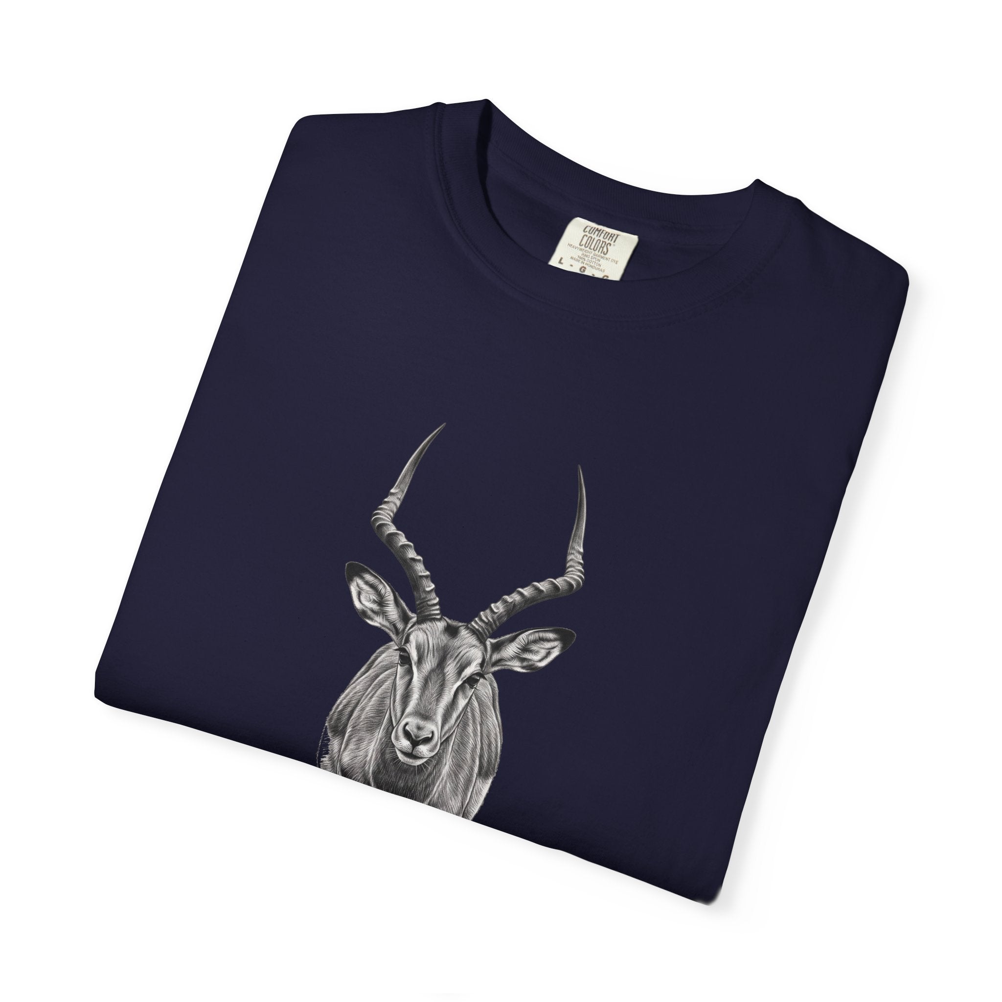 Antelope Sketch T‑Shirt — Minimal Wildlife Graphic Tee