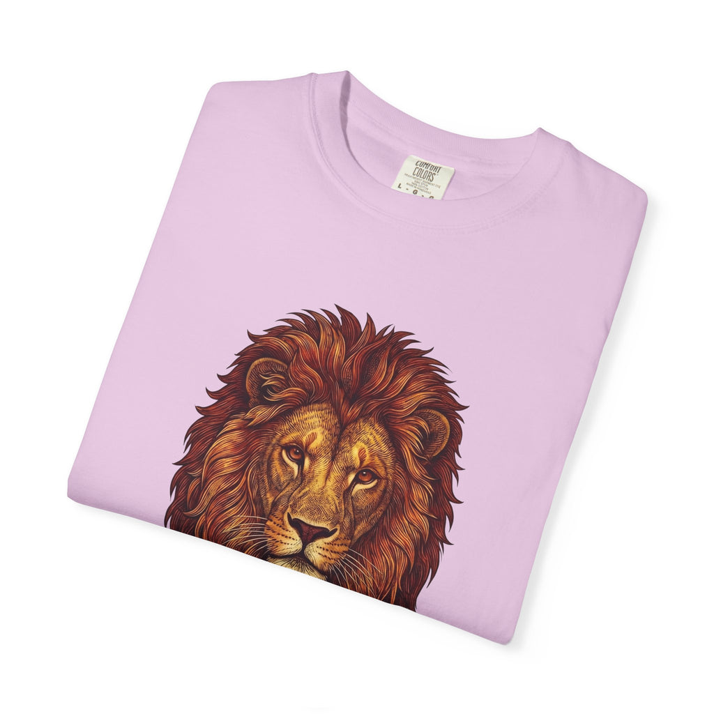 Lion Illustration T-Shirt — Majestic Walking Lion Graphic Tee