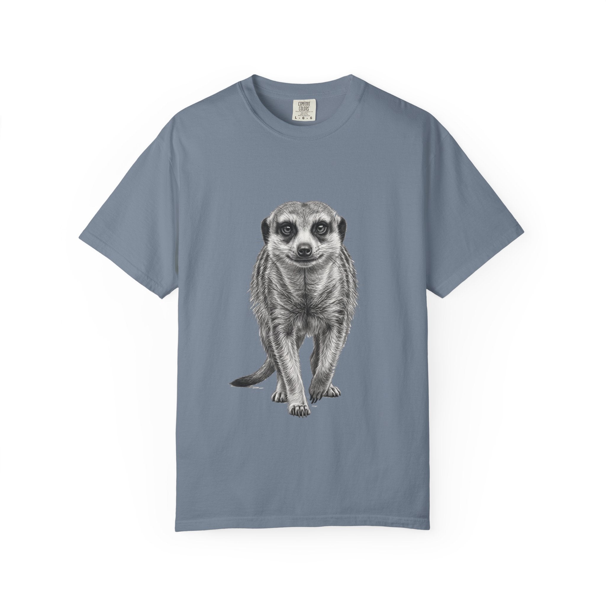 Meerkat Sketch T‑Shirt — Realistic Wildlife Illustration Tee