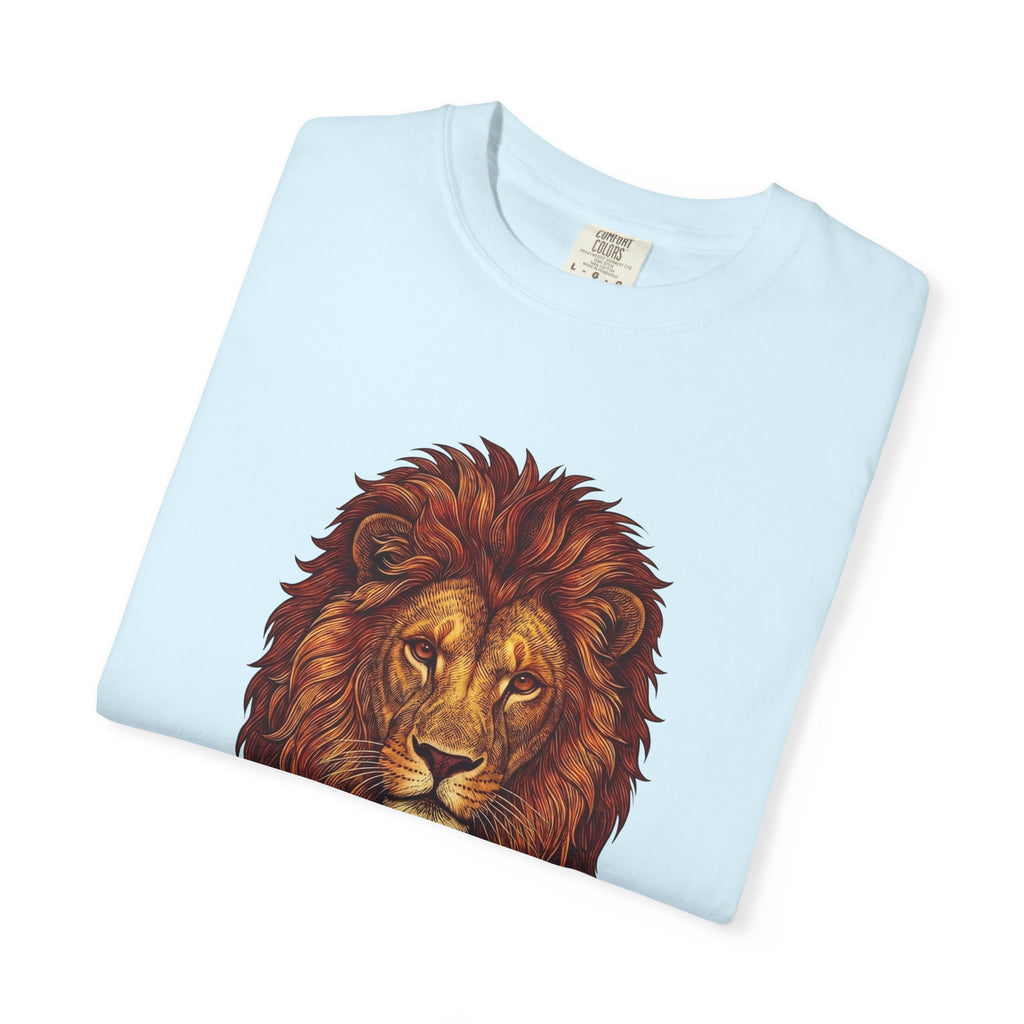 Lion Illustration T-Shirt — Majestic Walking Lion Graphic Tee