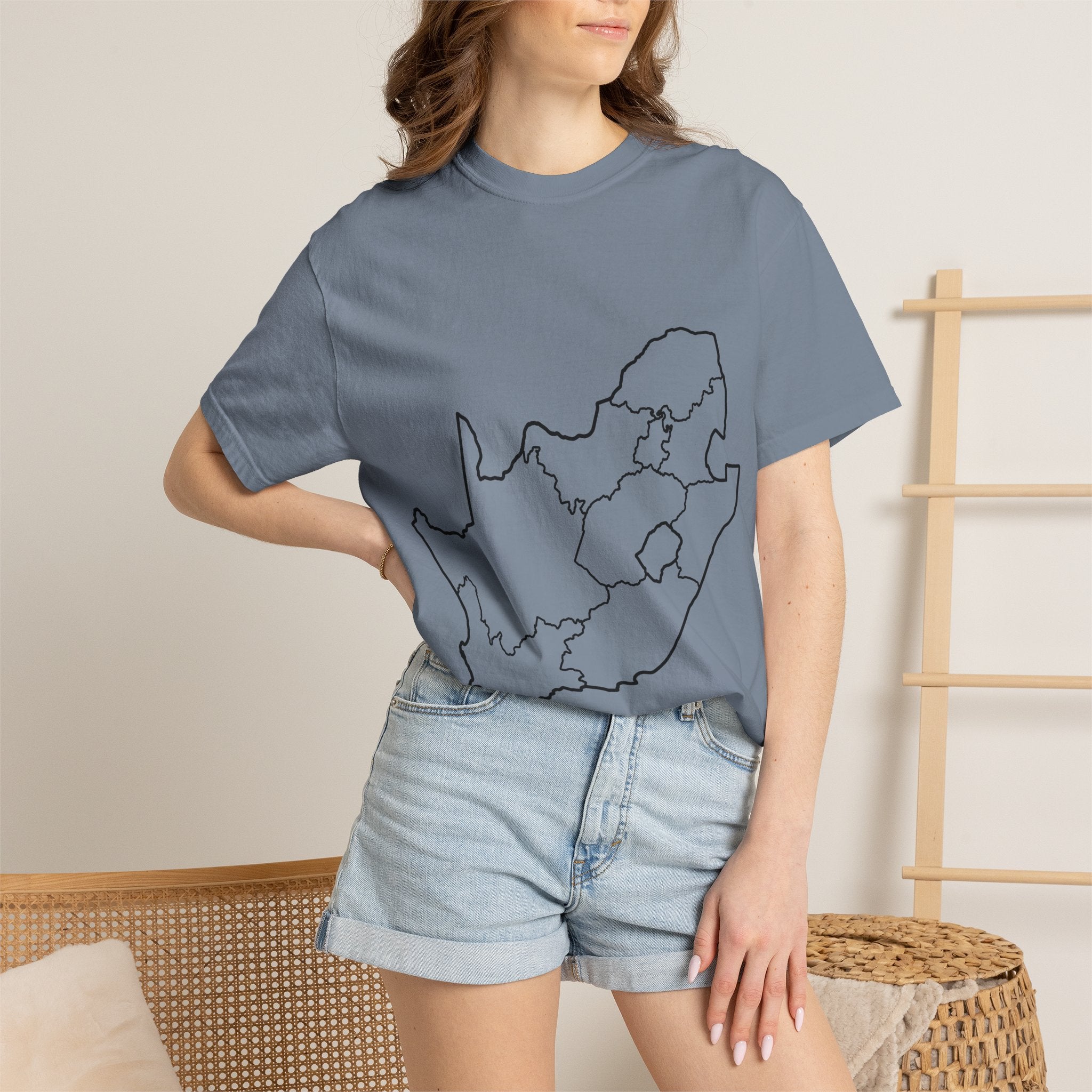 South Africa Outline Map T-Shirt – Minimalist Geography Tee