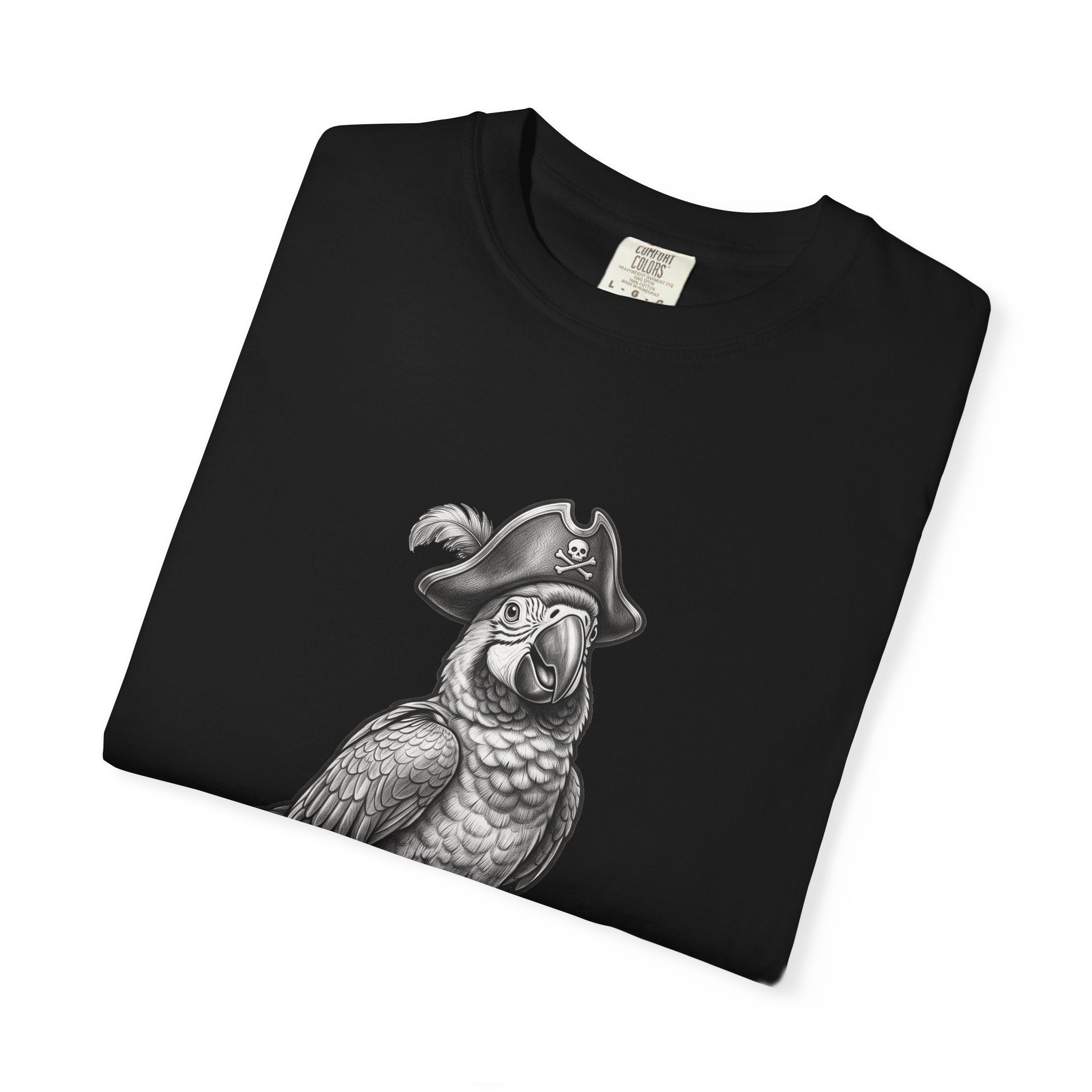 Pirate Parrot T‑Shirt — Vintage Illustration Tee for Bird Lovers & Nautical Fans