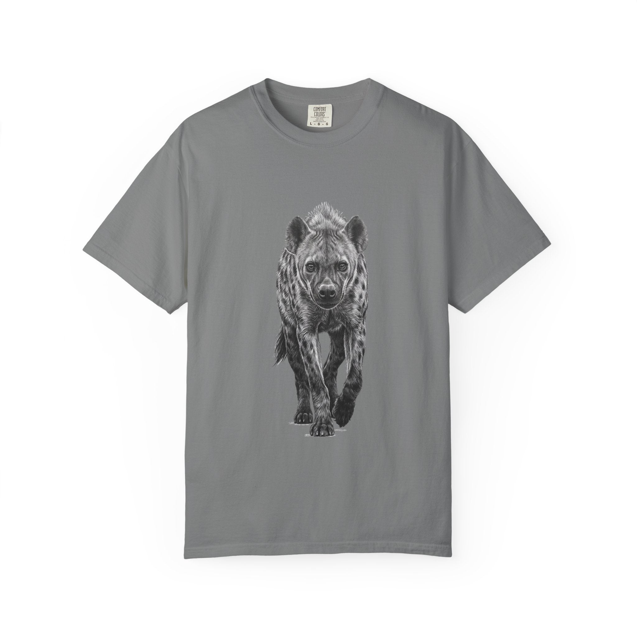 Hyena Graphic T-Shirt — Realistic Walking Hyena Print