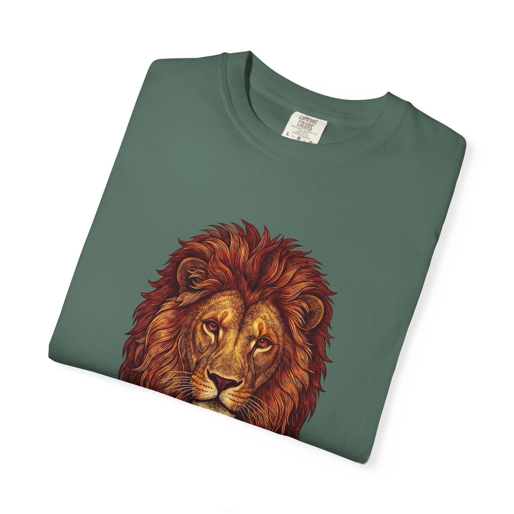 Lion Illustration T-Shirt — Majestic Walking Lion Graphic Tee