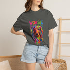 Worsie Colorful Dachshund T-Shirt – Vibrant Drip Art Dog Tee