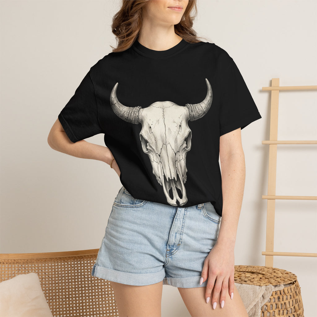 Cow Skull Graphic T-Shirt — Vintage Western Desert Vibe