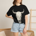 Cow Skull Graphic T-Shirt — Vintage Western Desert Vibe